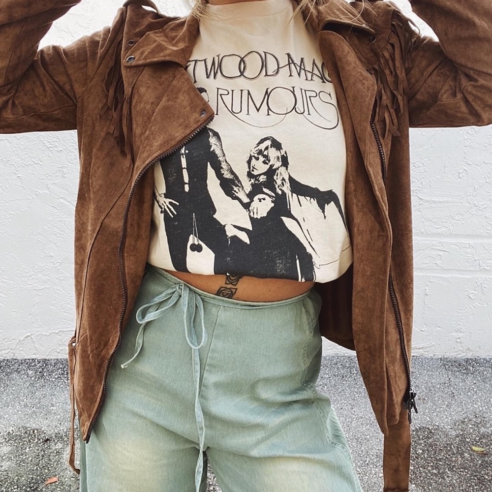 Suede Moto Jacket fringe NWT - Picture 3 of 4